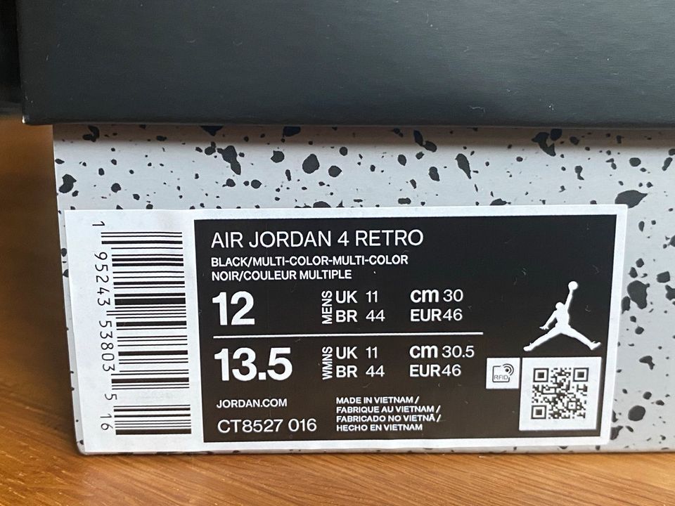 Air Jordan 4 Red Thunder Größe 46 in Reichenbach an der Fils