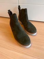 Gabor Ankle Boots Gr.42 dunkelgrün Velour Leder München - Pasing-Obermenzing Vorschau