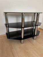 Schrank/TV- Rack mit 3 Schwarzglasplatten Höffner, gebraucht Dresden - Striesen-West Vorschau