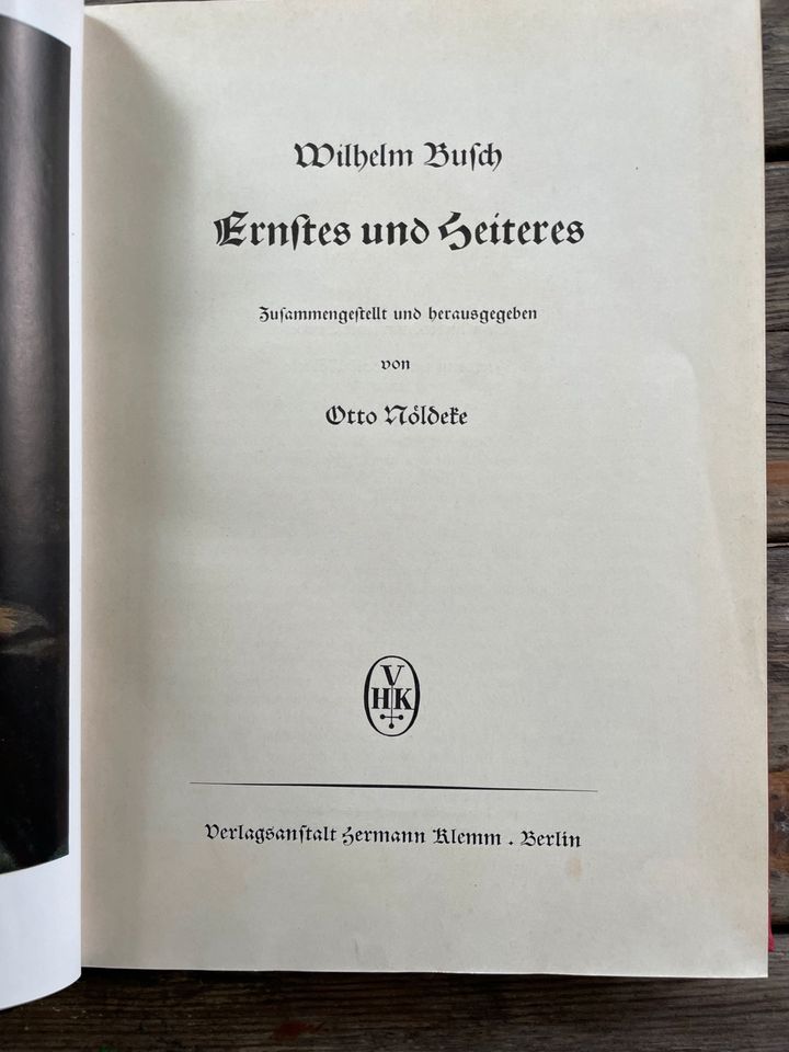 ANTIK- Außergewöhnlich- Wilhelm Busch - Heiteres und Ernstes in Hann. Münden