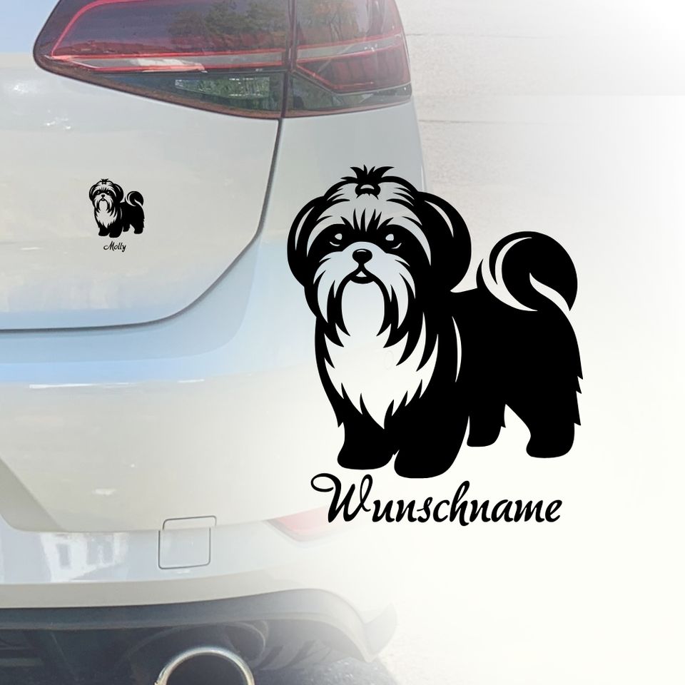 Auto Aufkleber, Shih Tzu, Personalisiert Wunschname, Sticker in Köln -  Köln Merheim, Tuning & Styling Anzeigen