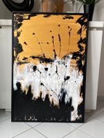 NEU XL Bild 120x80 inkl. RAHMEN Schwarz/Gold/Weiß Irene Lösel ab Bayern - Fürth Vorschau