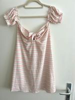 Gestreiftes schulterfreies Minikleid creme rot gelb blau asos Nordrhein-Westfalen - Meerbusch Vorschau