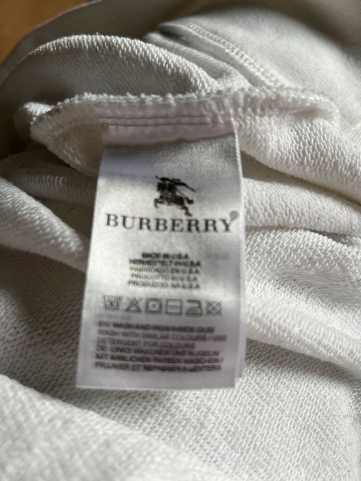 BURBERRY LONDON ENGLAND HERREN SWEATSHIRT GR.L WEISS in Recklinghausen