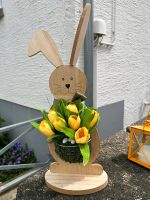 Deko Osterhase Holz mit Blumen Rheinland-Pfalz - Hatzenbühl Vorschau