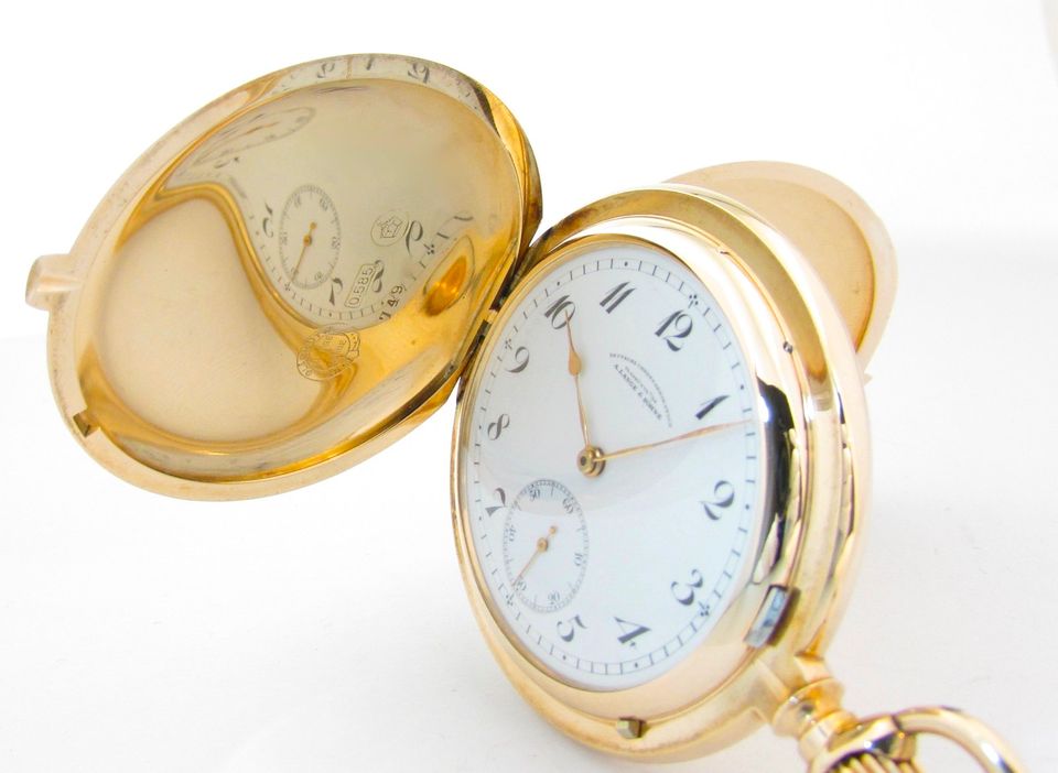 A. Lange & Söhne Glashütte Savonette 14k. Gold Taschenuhr-54 mm in Hannover