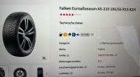 Falken EuroAll Season 185/55 R15 82H Ganzj. R. Fiat 500 Nordrhein-Westfalen - Bad Honnef Vorschau