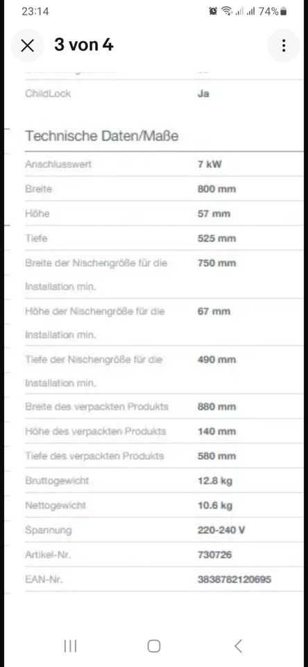 Gorenje Herdplatte 4 Platten in Nürnberg (Mittelfr)