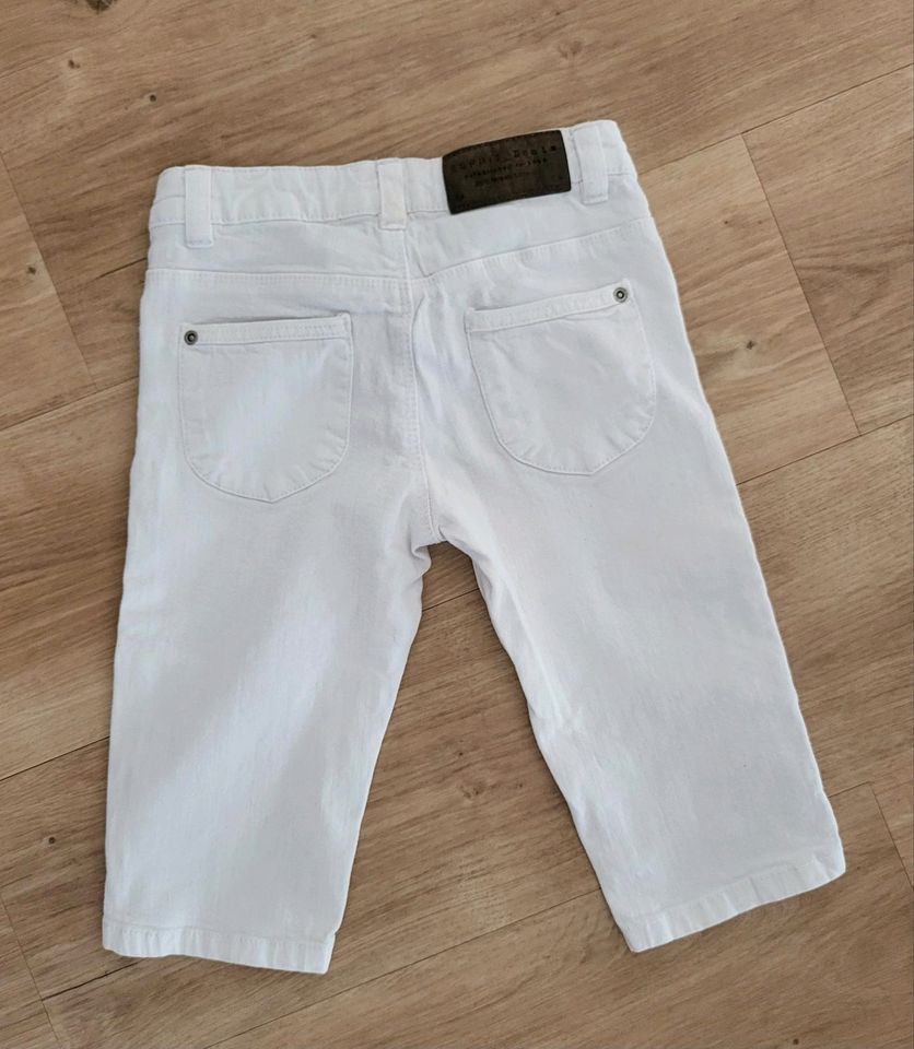 Esprit: 3/4 Hose Jeans, weiß, Größe 116/122 in Roth