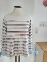 Marc Cain Pullover weiß mit Streifen blau orange Stuttgart - Stuttgart-West Vorschau