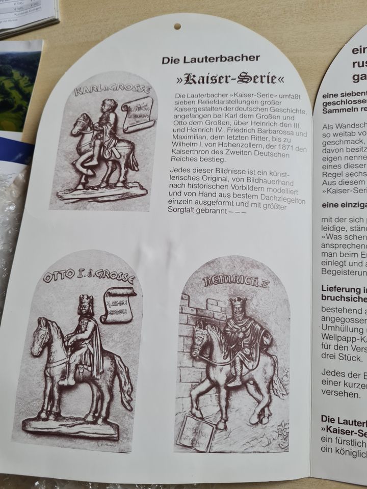 Ton-Relief, Kaiser-Serie, Karl der Grosse in Bad Soden-Salmünster