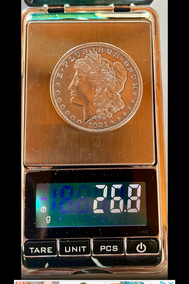 Morgan Dollar 1921 Silber in Münztasche in Korschenbroich