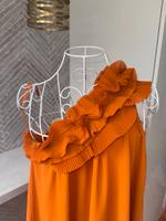 H&M Kleid orange mit Volant Gr. XS / 34 Düsseldorf - Unterrath Vorschau