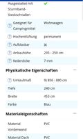 Nagelneues Vorzelt Nordrhein-Westfalen - Mettingen Vorschau