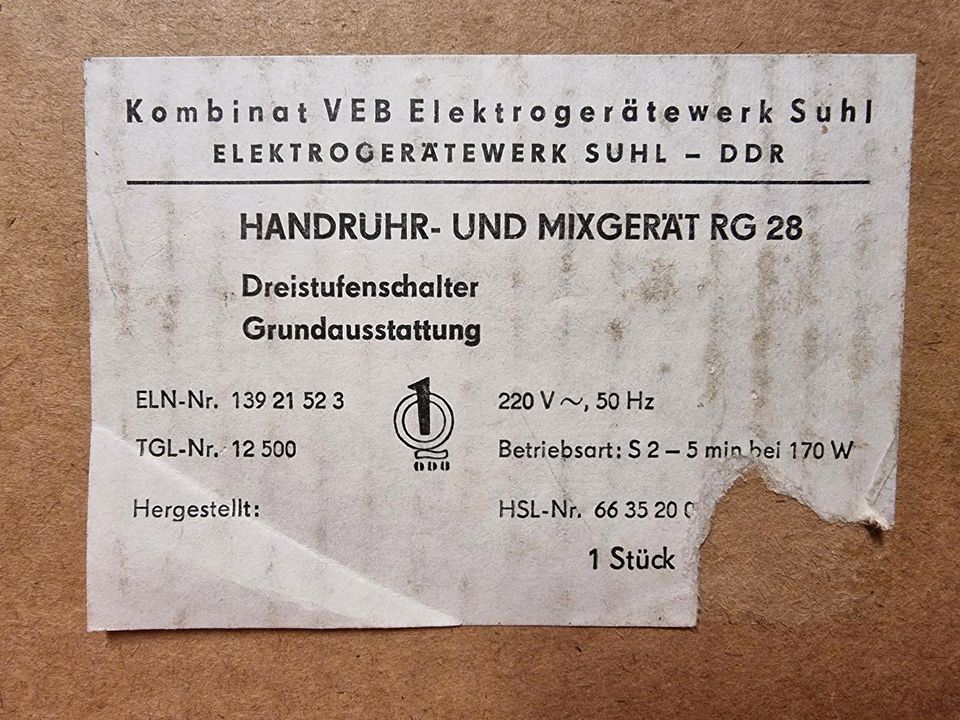 Handrühr-und Mixgerät  RG 28S,DDR in Wustermark