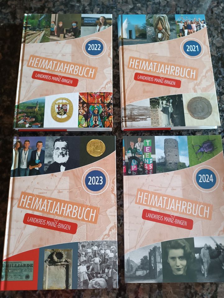 4 neue Heimatjahrbücher Landkreis Mainz-Bingen (2021-2024) in Nierstein