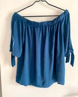 Bluse H&M Seidig Off Shoulder Blau Schleifen Carmenbluse Größe 42 Dresden - Reick Vorschau