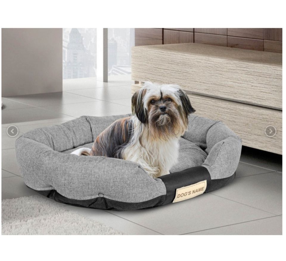 Hundebett Hundesofa oval mit Namensschild wasserdicht in Herford