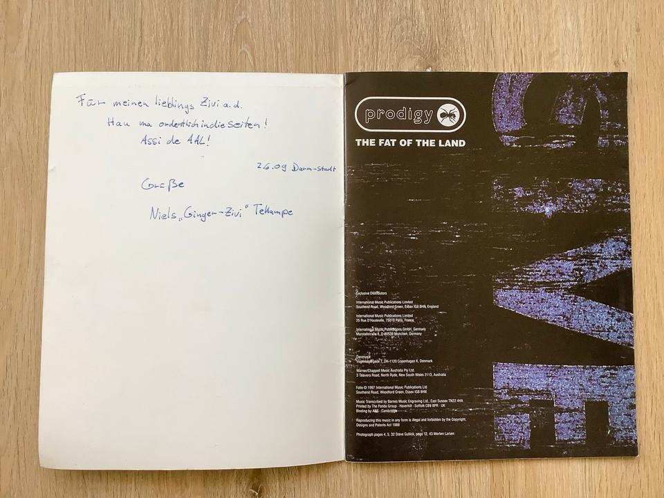 Prodigy The Fat Of The Land Melody Chord Lyrics Notenbuch in Leipzig