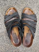Vintage Bioline Sandalen schwarz Leder Gr. 38 Riemen Bayern - Schweinfurt Vorschau