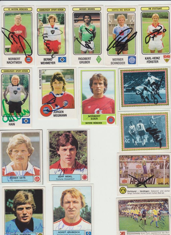 Panini Sammelbilder mit Autogramm 1979 bis 1985 in Frankfurt am Main