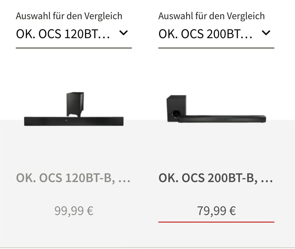 ▫OK. Soundbar 2.1▫"OCS 120BT-B + OCS 200BT-B" HEIMKINO SUBWOOFER in  Brandenburg - Schwedt (Oder) | Weitere Audio & Hifi Komponenten gebraucht  kaufen | eBay Kleinanzeigen ist jetzt Kleinanzeigen