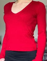 Stradivarius Pullover Sweater rot neuwertig S mit Schleife Brandenburg - Großbeeren Vorschau
