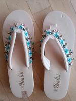 neue Flipflops in Gr. 44 mit Perlen und Steinchen Bayern - Neu Ulm Vorschau