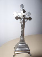 Antikes Tischkreuz mit Christusfigur Metall um 1900 Bayern - Königsbrunn Vorschau