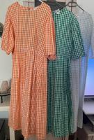 MONKI Midi Kleid Karo zur AUSWAHL: Grün Orange Grau S=38-40 Bayern - Landshut Vorschau
