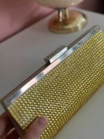 Goldene Clutch mit Strasssteinen Bergedorf - Hamburg Lohbrügge Vorschau