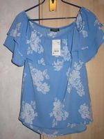 Gr. XS blau Damen Bluse mit Carmen-Ausschnitt blumen Sachsen-Anhalt - Bad Bibra Vorschau