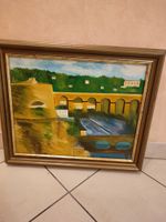 Original Gemälde, Malerei, Öl auf Leinwand, Viadukt, 60x50cm Saarland - Perl Vorschau