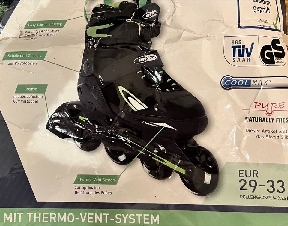 Inline-skates Inlineskates 29 - 33 Rollschuhe schwarz HY Sports in Großhansdorf