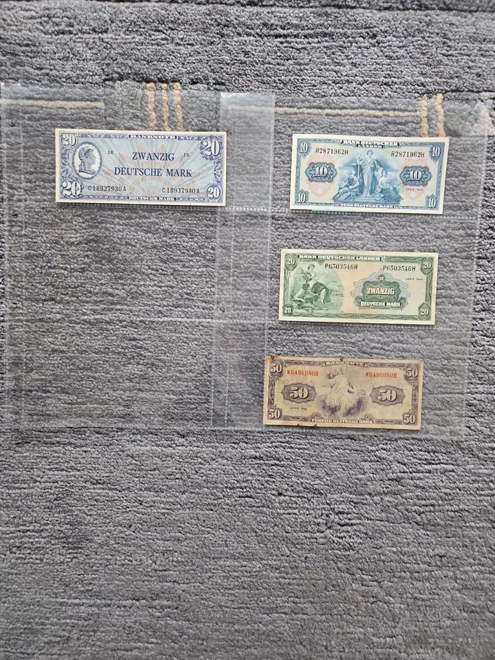 Geldscheine Deutsche Mark 1948 Westzone Sehr selten! in Vöhringen