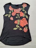 Damen Shirt, schwarz mit Frontdruck, Gr. S, Marke: AJC by Arizona Sachsen - Plauen Vorschau