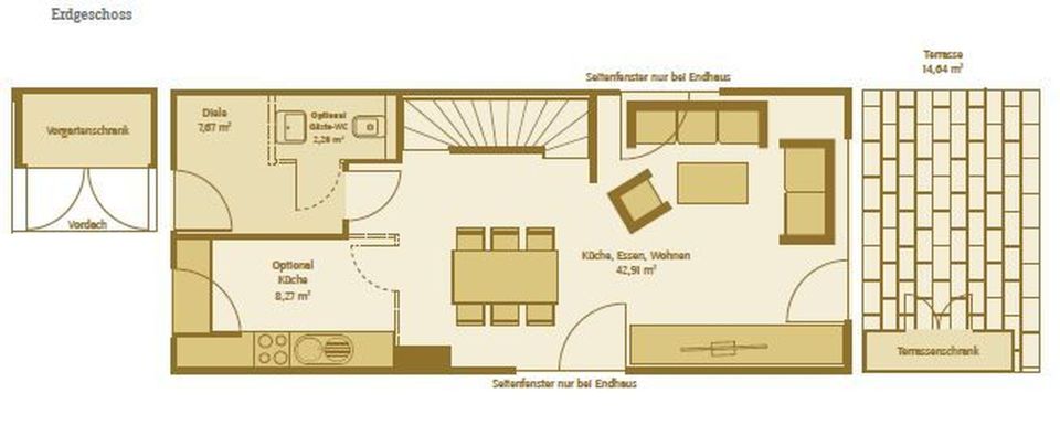 Neuwertig KFW 55 -Reihenhaus mit 145 m² und direkter Bahnanbindung nach Bielefeld in Bielefeld