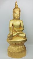 Großer goldener Buddha aus Massivholz, 85 cm, Asien Hessen - Fürth Vorschau