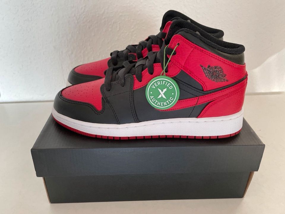 Nike Air Jordan 1 Mid Banned GS EU 38|38.5 NEU✅ in Bochum