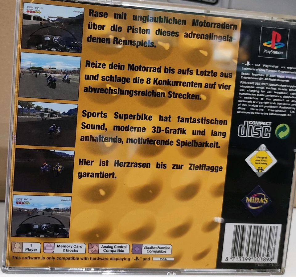 Sports Superbike (PS1 Spiel) in Clausthal-Zellerfeld