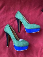 Sexy High Heels, Plateau, 13 cm, Grün/Blau/Schwarz, Gr. 39, NEU! Niedersachsen - Rastede Vorschau