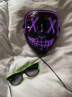 The Purge Maske Kostüm + LED Leuchtbrille Sonnenbrille Mottowoche Nordfriesland - Langenhorn Vorschau