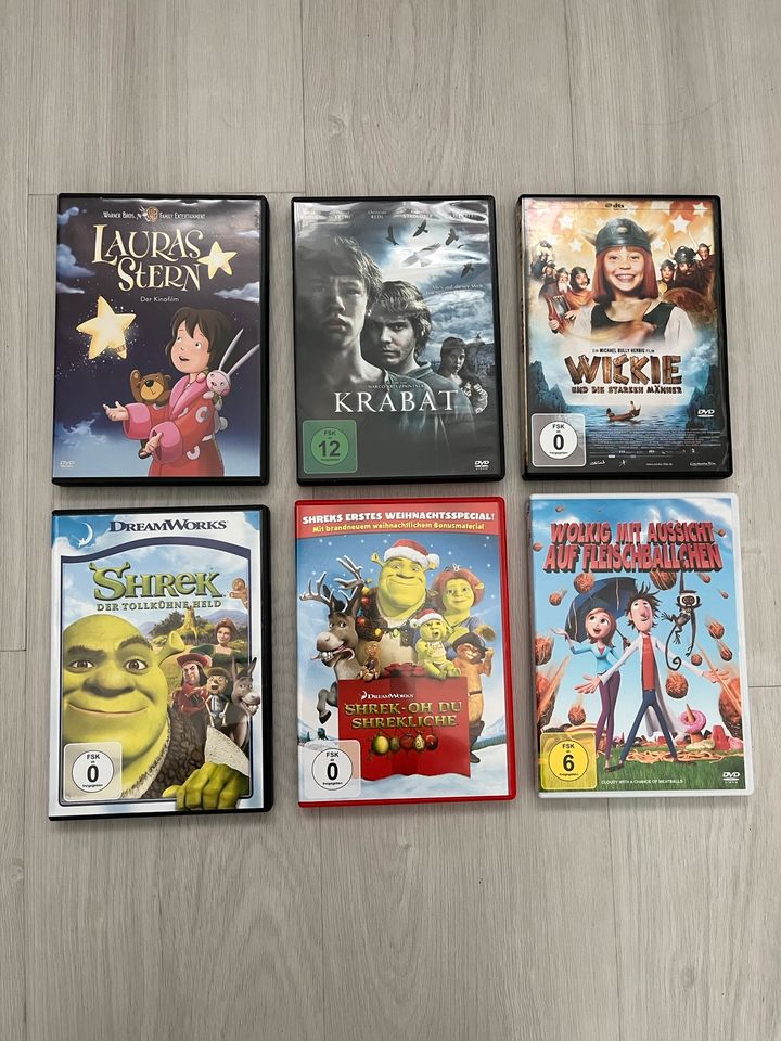 Kinder DVD‘s verschiedene Titel - Laura, Wickie, Shrek etc. in Eriskirch