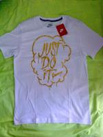 Nike Herren T-Shirt - Gold Schrift Just Do It Farbe Weiß Tshirt L Berlin - Schöneberg Vorschau
