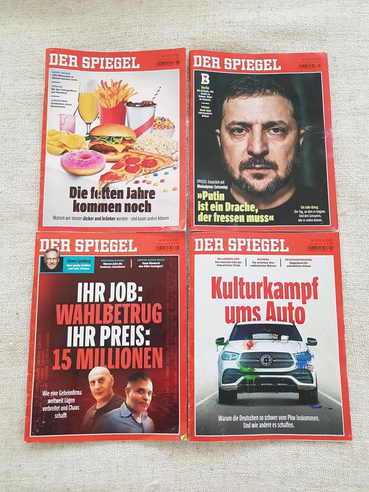 Der Spiegel Zeitschrift Februar 2023 Nr. 6 7 8 9 in Dresden