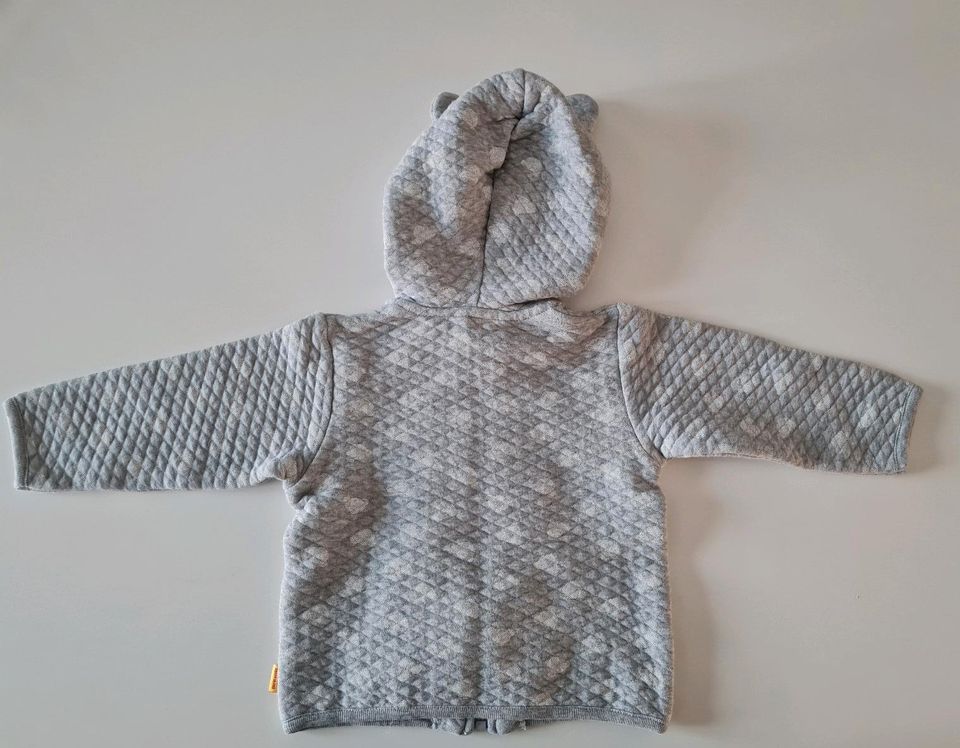 Steiff Sweatjacke Gr 74 NEU nur gewaschen grau weiss Jacke in Wettringen