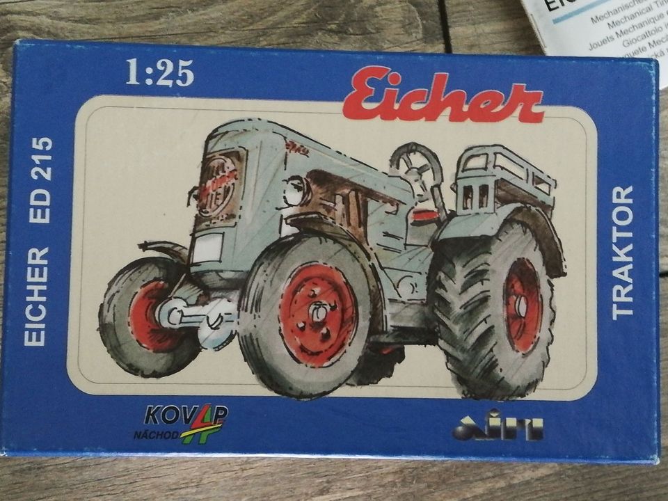 Eicher ED 215/16 Blechspielzeug von Kovap inkl. Anhänger in Reutlingen