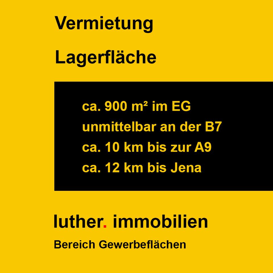 Lagerfläche unmittelbar an der B7 in Bürgel