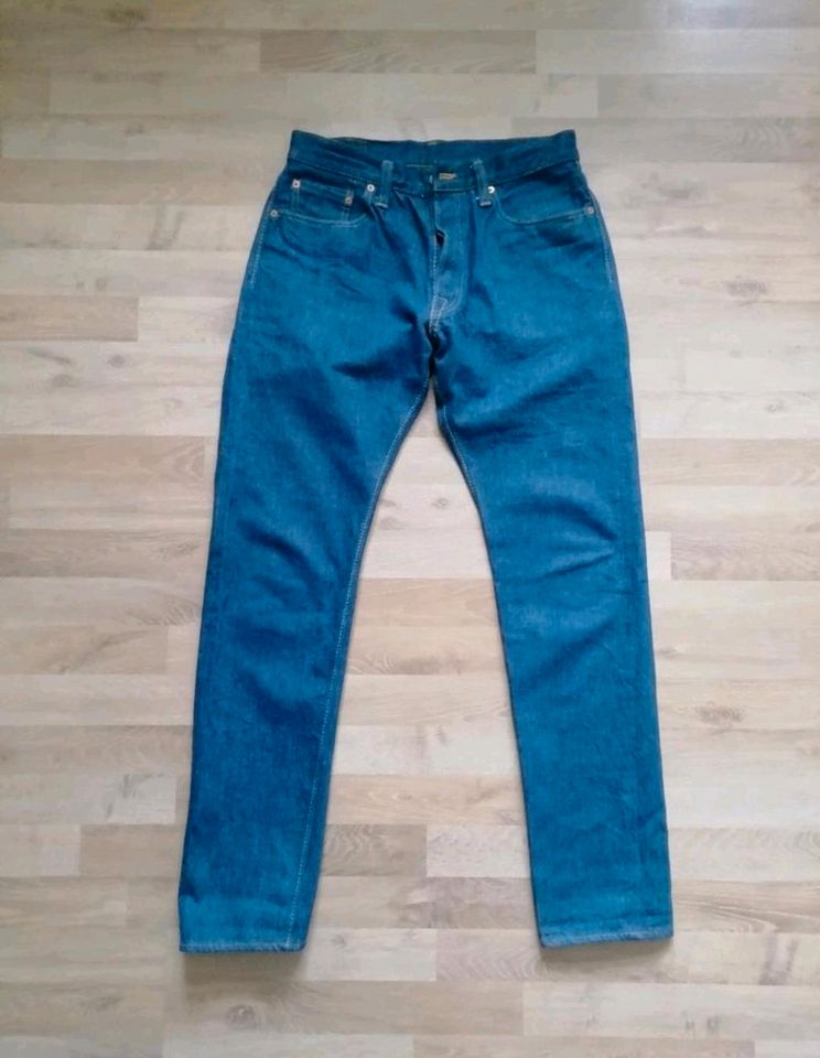 Pure Blue Japan XX-019 Jeans W33 Relaxed Fit Greencast Indigo PBJ in Berlin