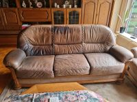 Leder-Sofa 3sitzig, Leder-Sessel zu verschenken Nordrhein-Westfalen - Moers Vorschau
